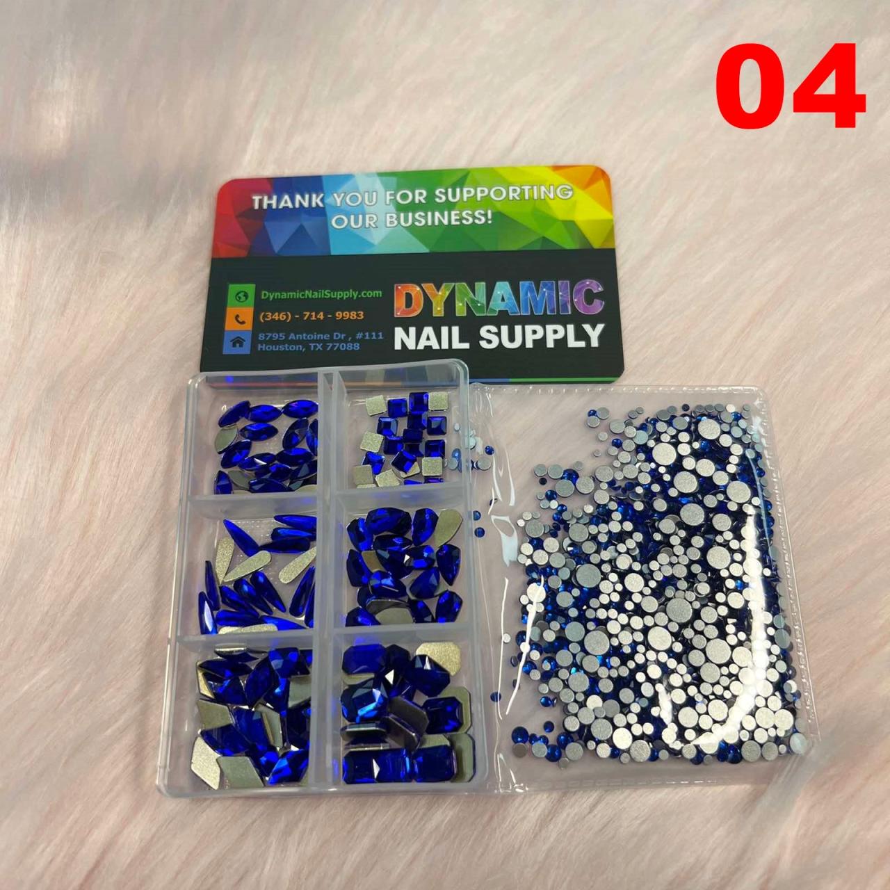Rhinestone Set – Includes 6 Big Shapes and Mixed Sizes Round Shapes ($15.99): The Secret Ingredient to Nail Magic