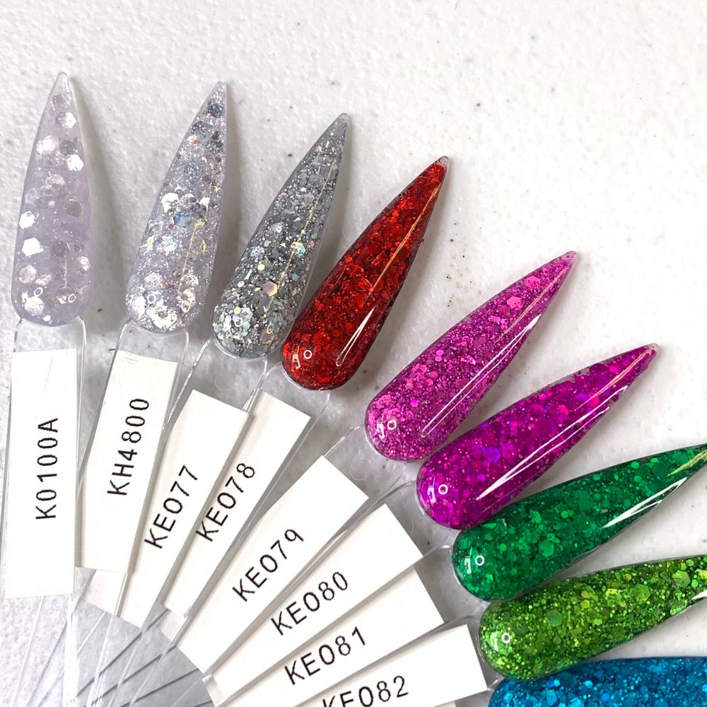 16 holographic glitter acrylic powders - 3