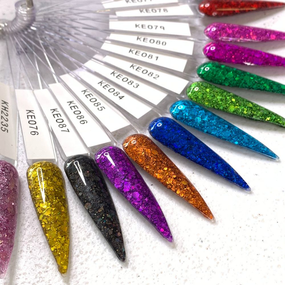 16 holographic glitter acrylic powders - 5