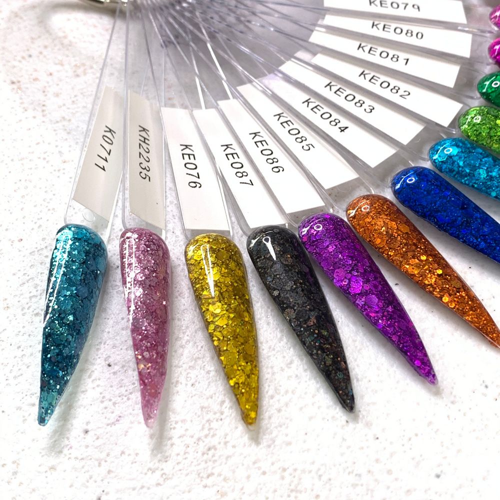 16 holographic glitter acrylic powders - 6